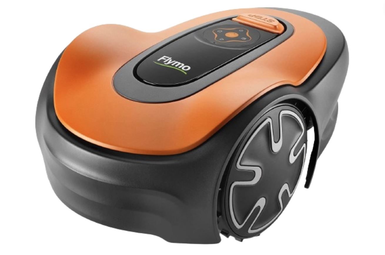 Flymo EasiLife 150 Robotic Lawn Mower on a white background