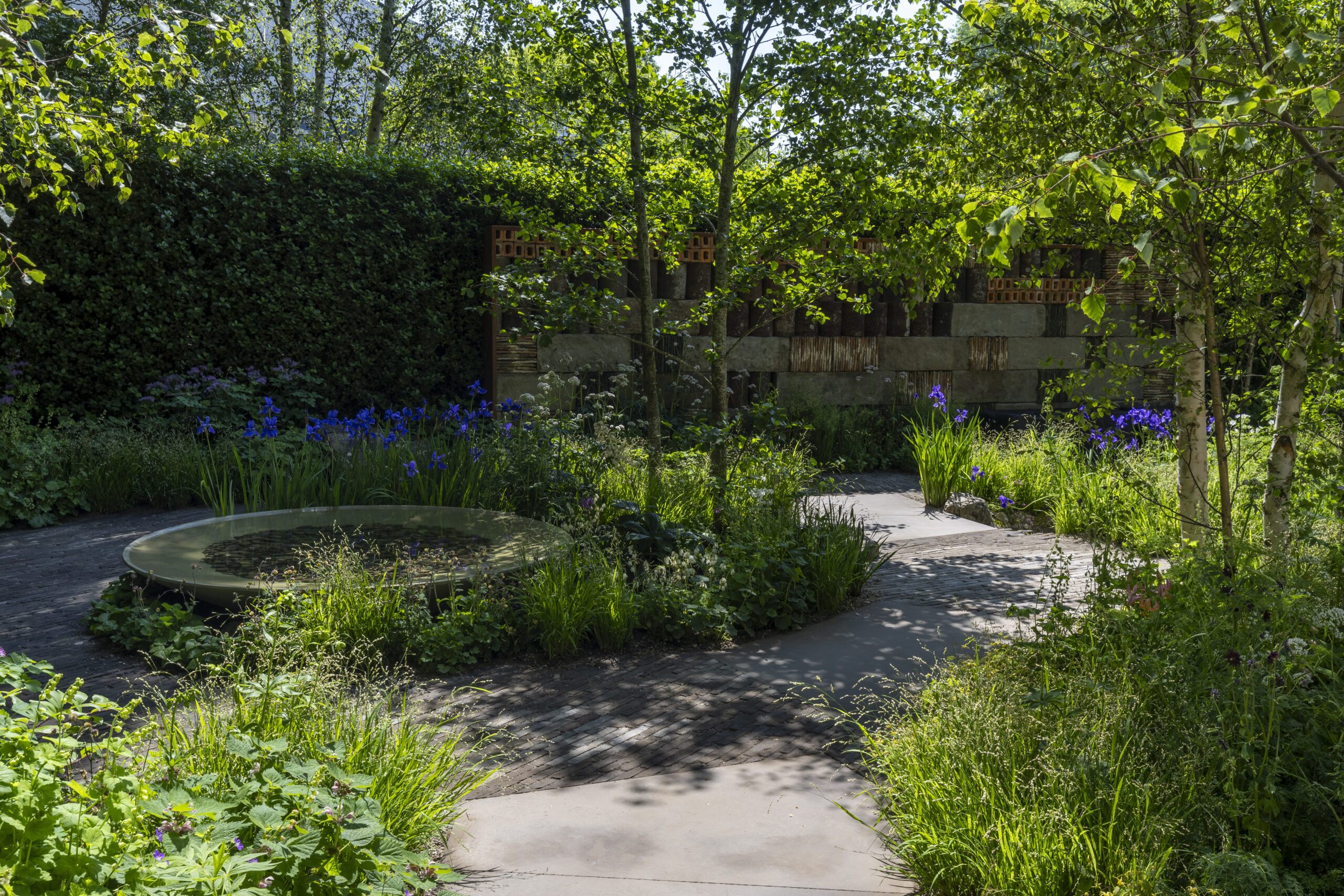 Muscular Dystrophy UK – Forest Bathing Garden at RHS Chelsea Flower Show. Designed by Ula Maria