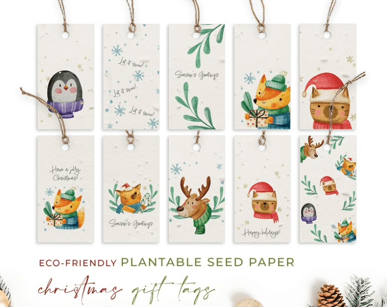 Plantable seed gift tags