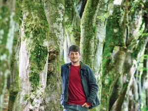 Tom Christian Dendrologist Tom Christian at Cluny House Gardens in Perth and Kinross