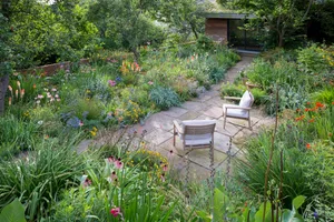 rbd5816-916 A shady seating area in James Hitchmough’s former garden in Sheffield