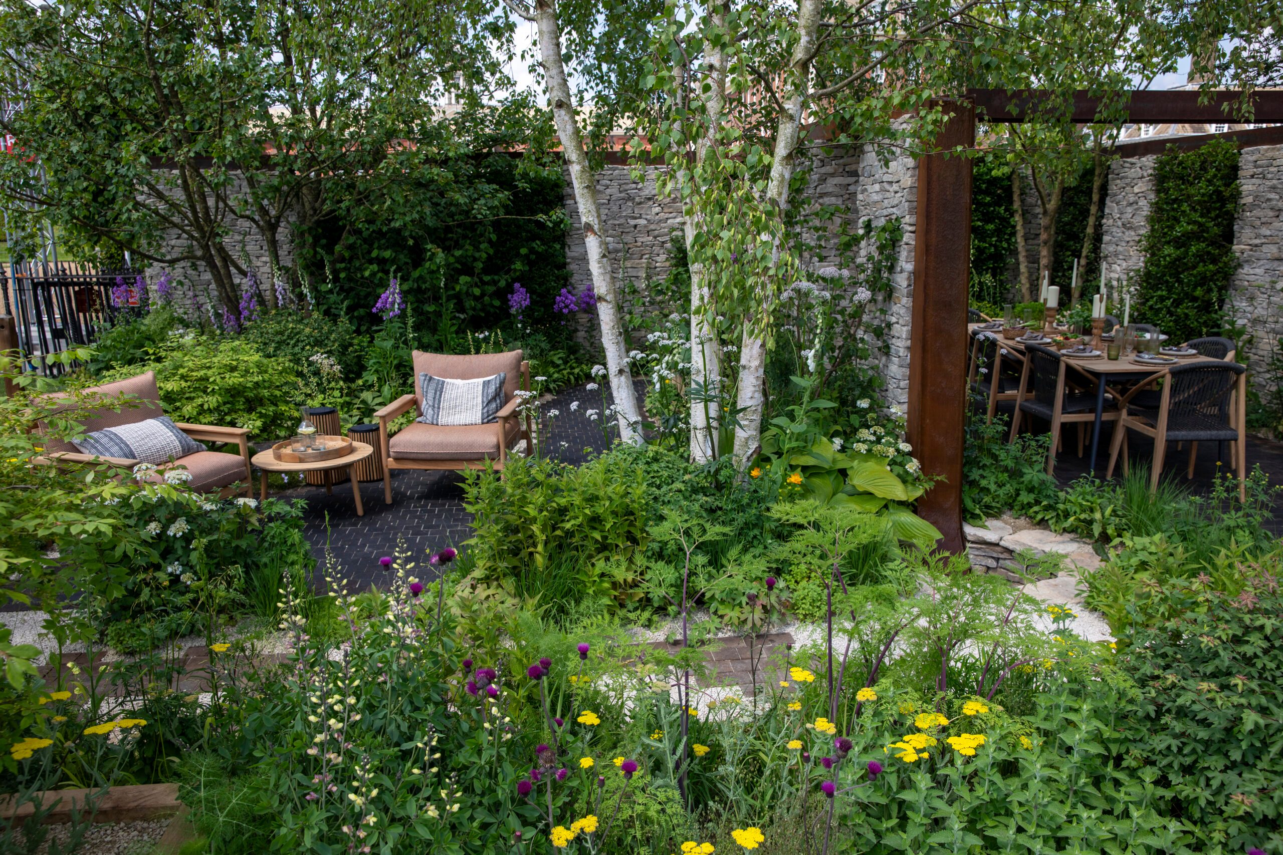 Killik & Co: Money Doesn't Grow On Trees Garden at RHS Chelsea Flower Show 2024. Designed by Baz Grainger.