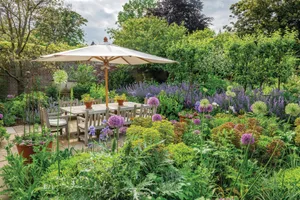 Graham Lloyd Brunt garden Garden seating surrounded by plants