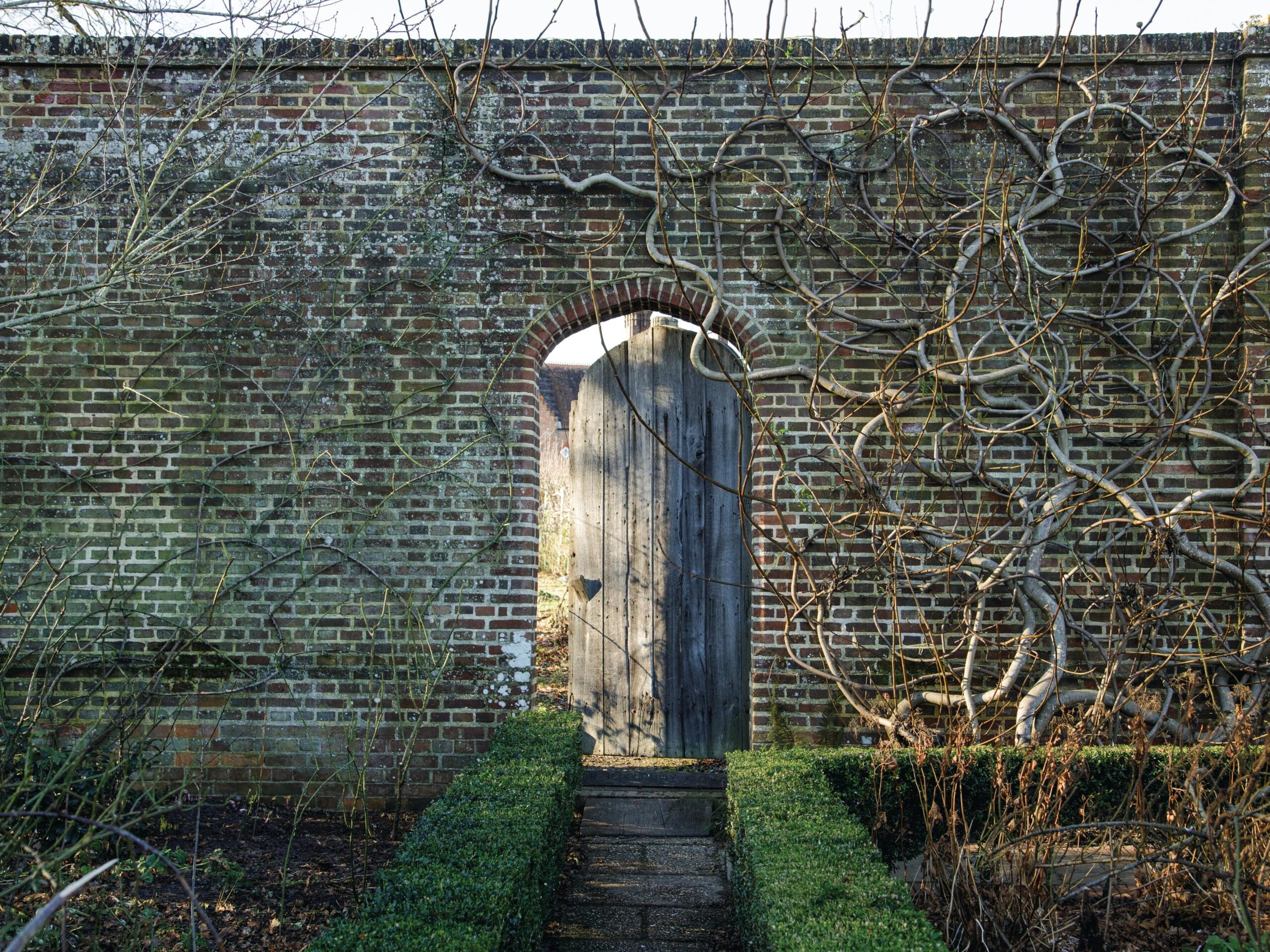 Walled garden with door