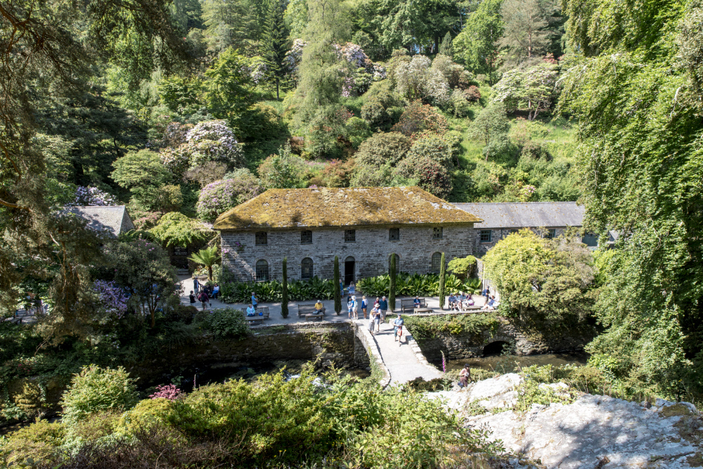 View of the Old Mill at Bodnant Garden, Conwy, Wales. ©
