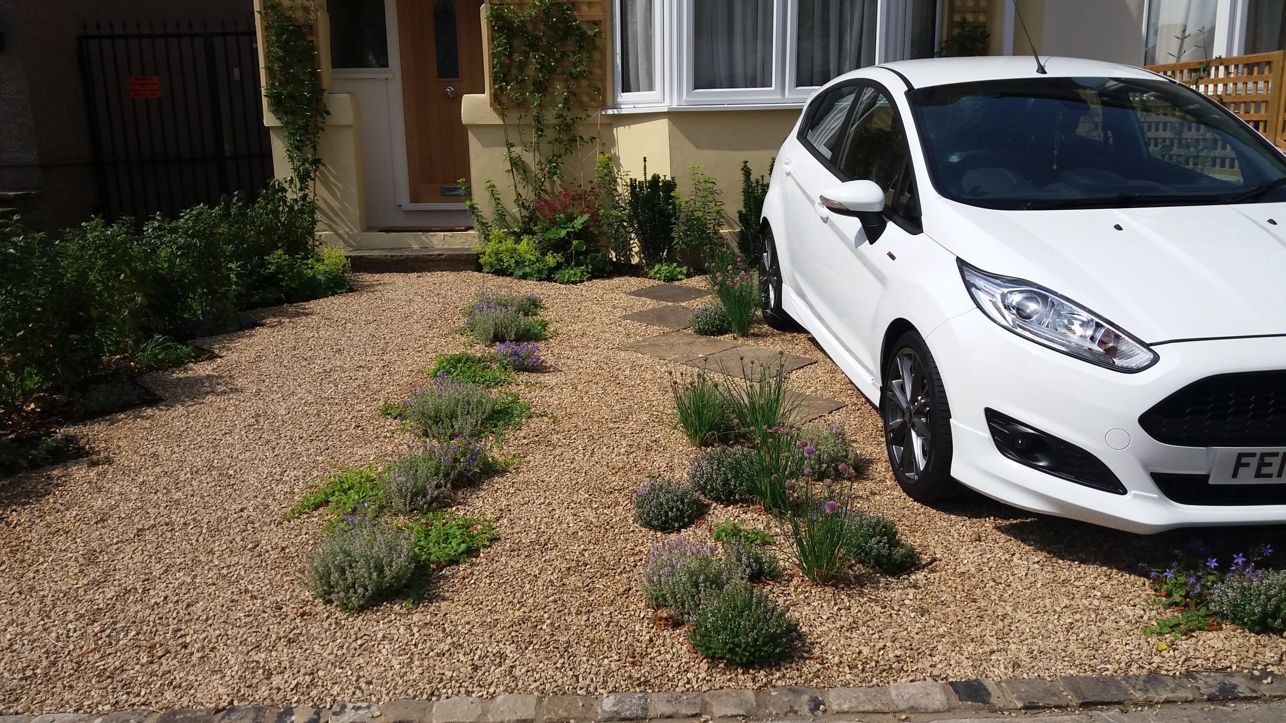 RHS Greening the Grey front garden parking project 2017