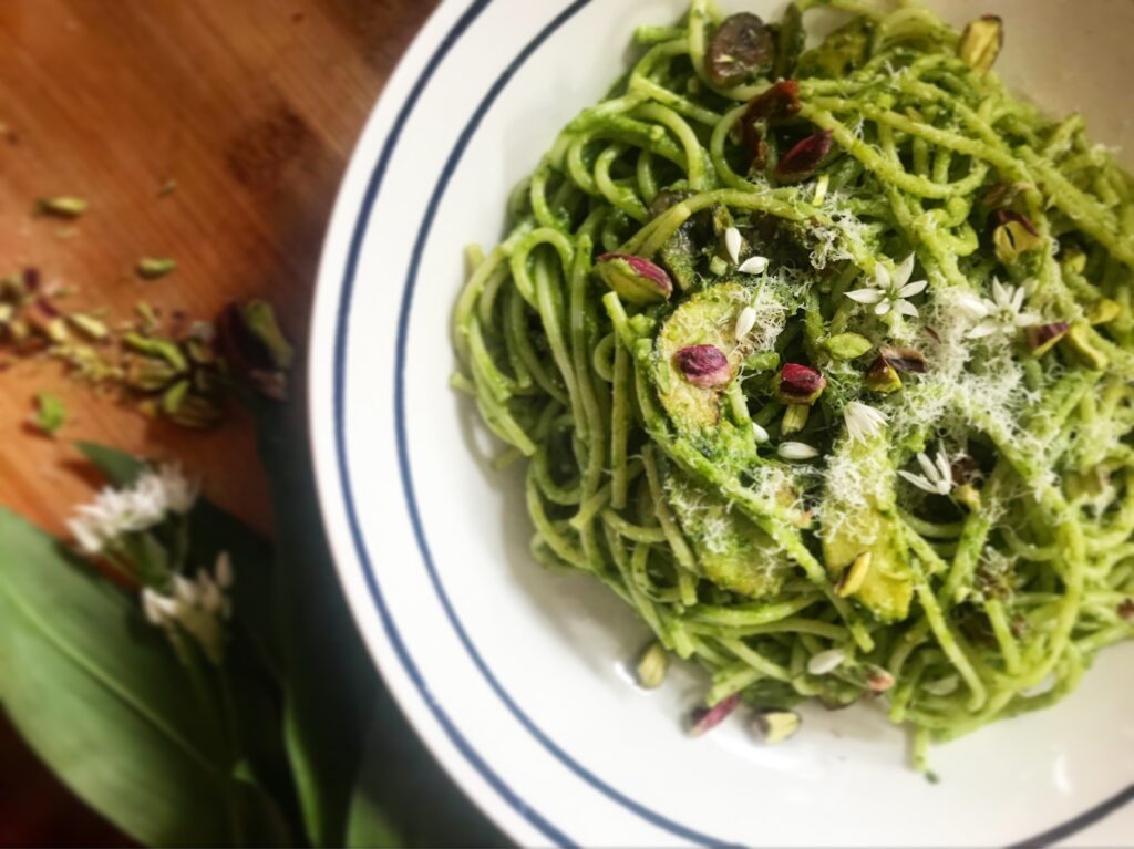 Cleaver and nettle pesto